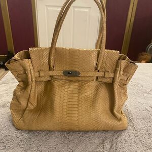 Glen Arthur Snakeskin satchel tote bag, rare